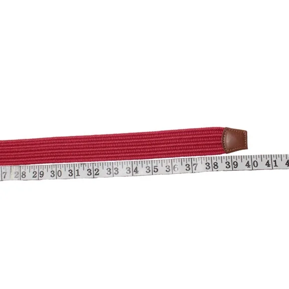 Torino NWT Braided Belt Size 32 US in Solid Red With Brown
